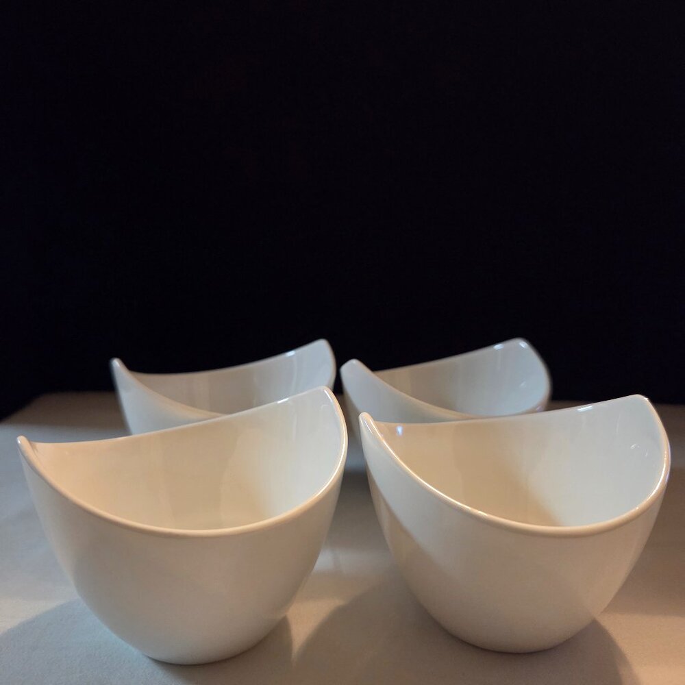 Red Vanilla Small Sauce Bowls, Set of 4